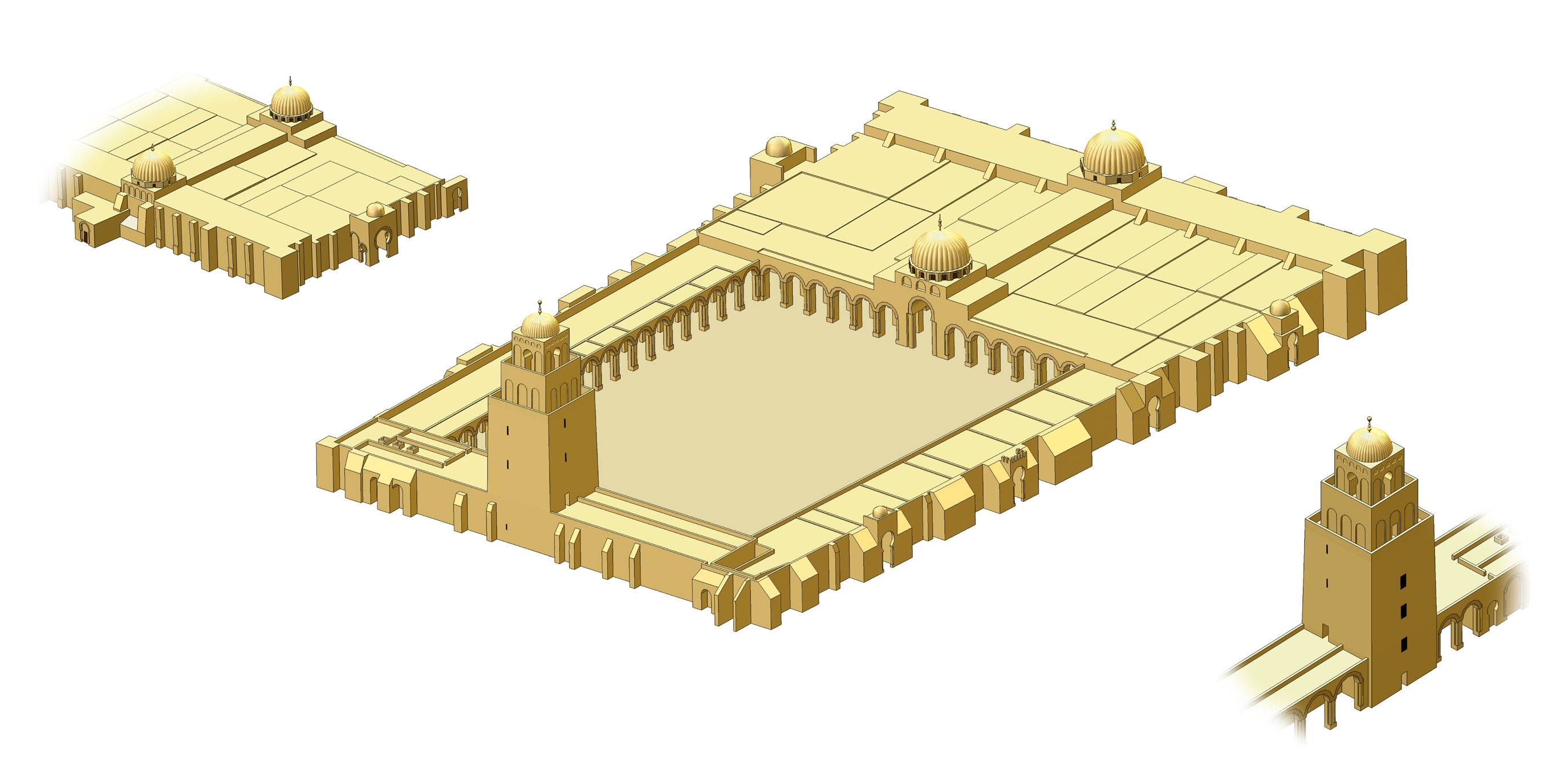 3dimensional Views of Mosque Okba Wikipedia by Tachymetre